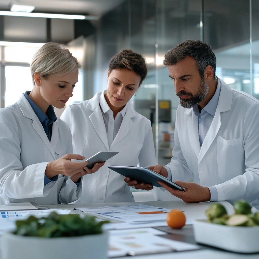 Команда дієтологів обговорює план харчування